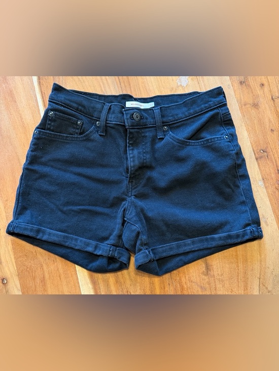 Levis Strauss Pants - Levi’s Classic 2010s Black Mid Length Denim Shorts Size 29 (VGUC)